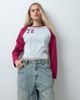 Reclaimed Vintage Reclaimed Vintage raglan collegiate tee in red and gray-MULTI - 1