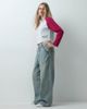 Reclaimed Vintage Reclaimed Vintage raglan collegiate tee in red and gray-MULTI - 2