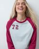 Reclaimed Vintage Reclaimed Vintage raglan collegiate tee in red and gray-MULTI - 3