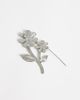 Reclaimed Vintage Reclaimed Vintage real semi precious flower brooch in silver-Green - 3