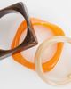 Reclaimed Vintage Reclaimed Vintage resin 3 pack bangles in orange-Multi - 2
