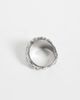 Reclaimed Vintage Reclaimed Vintage rhodium signet ring with star embossing-Silver - 3