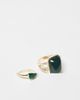 Reclaimed Vintage Reclaimed Vintage ring 2 pack with faux emerald stones in gold - 1