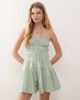 Reclaimed Vintage Reclaimed Vintage romper with cross-back and shirring in green check-Multi - 1
