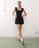 Reclaimed Vintage Reclaimed Vintage romper with ruffle neck in black - 2