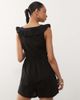Reclaimed Vintage Reclaimed Vintage romper with ruffle neck in black - 4