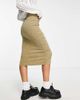 Reclaimed Vintage Reclaimed Vintage ruched midi skirt in green - 3