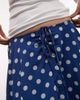 Reclaimed Vintage Reclaimed Vintage ruched midi skirt with asymmetric hem in navy polka dot print-Blue - 3