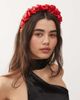 Reclaimed Vintage Reclaimed Vintage ruffle satin headband in red - 1