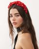 Reclaimed Vintage Reclaimed Vintage ruffle satin headband in red - 3