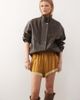 Reclaimed Vintage Reclaimed Vintage satin shorts with lace trim in mustard and green - 1