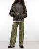 Reclaimed Vintage Reclaimed Vintage satin wide leg pants in green plaid-Multi - 1