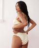 Reclaimed Vintage Reclaimed Vintage scrunchie bikini bottom with shirring in cream-White - 2