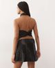 Reclaimed Vintage Reclaimed Vintage sequin mini skirt with side ties in black-Multi - 2