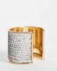 Reclaimed Vintage Reclaimed Vintage sequined cuff bangle in silver tone - 3