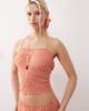 Reclaimed Vintage Reclaimed Vintage sheer beach top with open back in red striped print - part of a set-Multi - 2