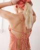 Reclaimed Vintage Reclaimed Vintage sheer beach top with open back in red striped print - part of a set-Multi - 4