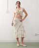 Reclaimed Vintage Reclaimed Vintage sheer tie front beach top with sequins and embroidery-Multi - 2