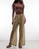 Reclaimed Vintage Reclaimed Vintage sheer wide leg pants in multi stripes - 1