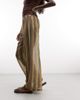 Reclaimed Vintage Reclaimed Vintage sheer wide leg pants in multi stripes - 2