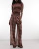 Reclaimed Vintage Reclaimed Vintage sheer wide leg pants in red plaid-Multi - 1