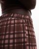 Reclaimed Vintage Reclaimed Vintage sheer wide leg pants in red plaid-Multi - 4