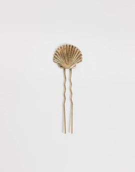Reclaimed Vintage Reclaimed Vintage shell french hair pin in gold