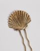 Reclaimed Vintage Reclaimed Vintage shell french hair pin in gold - 2