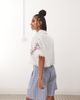 Reclaimed Vintage Reclaimed Vintage short sleeve shirt with embroidery-White - 3