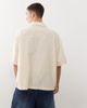 Reclaimed Vintage Reclaimed Vintage short sleeve shirt with floral embroidery detail in cream-White - 4