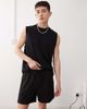 Reclaimed Vintage Reclaimed Vintage shorter length jersey shorts in black - 1