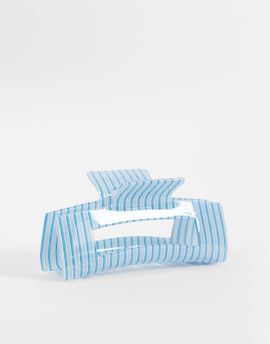 Reclaimed Vintage Reclaimed Vintage side hair clip in blue stripe-Multi