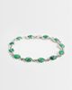 Reclaimed Vintage Reclaimed Vintage silver bracelet with malachite stones - 1