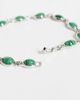 Reclaimed Vintage Reclaimed Vintage silver bracelet with malachite stones - 2