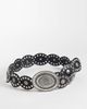 Reclaimed Vintage Reclaimed Vintage skinny disc belt in black and silver - 1