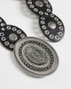 Reclaimed Vintage Reclaimed Vintage skinny disc belt in black and silver - 3