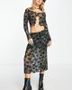 Reclaimed Vintage Reclaimed Vintage skirt in grunge butterfly print - part of a set-Green - 1