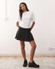 Reclaimed Vintage Reclaimed Vintage slash neck cinched waist T-shirt with ruching detail in white - 2