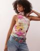 Reclaimed Vintage Reclaimed Vintage slash neck tank top in tropical scarf print-Multi - 1