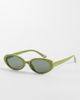 Reclaimed Vintage Reclaimed Vintage slim cat eye sunglasses with green lens in green - 1