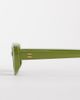 Reclaimed Vintage Reclaimed Vintage slim cat eye sunglasses with green lens in green - 2