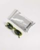 Reclaimed Vintage Reclaimed Vintage slim cat eye sunglasses with green lens in green - 3