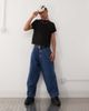 Reclaimed Vintage Reclaimed Vintage slim crop boxy oversized T-shirt in black - 2