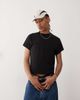 Reclaimed Vintage Reclaimed Vintage slim crop boxy oversized T-shirt in black - 4