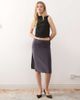 Reclaimed Vintage Reclaimed Vintage slinky midi skirt with side slit in gray - 1