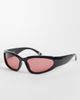 Reclaimed Vintage Reclaimed Vintage soft 90s sunglasses with red lenses in black - 1