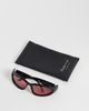 Reclaimed Vintage Reclaimed Vintage soft 90s sunglasses with red lenses in black - 2