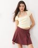 Reclaimed Vintage Reclaimed Vintage square neck fitted T-shirt in butter yellow-Multi - 1