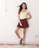 Reclaimed Vintage Reclaimed Vintage square neck fitted T-shirt in butter yellow-Multi - 2