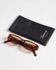 Reclaimed Vintage Reclaimed Vintage square sunglasses with light brown lens in dark tortoiseshell - 3